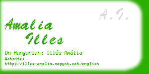 amalia illes business card
