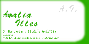 amalia illes business card